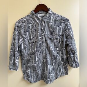 New York & Company Black and White Shirt